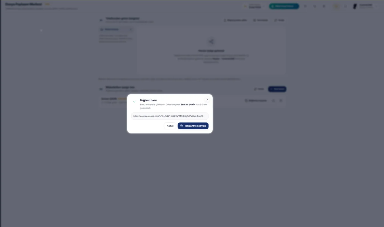 Dosya Paylaşım Merkezi: Bağlantı hazır